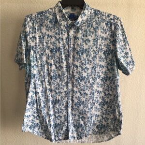 M027 Robert Graham Indigo and Ivory Artistic Shirt